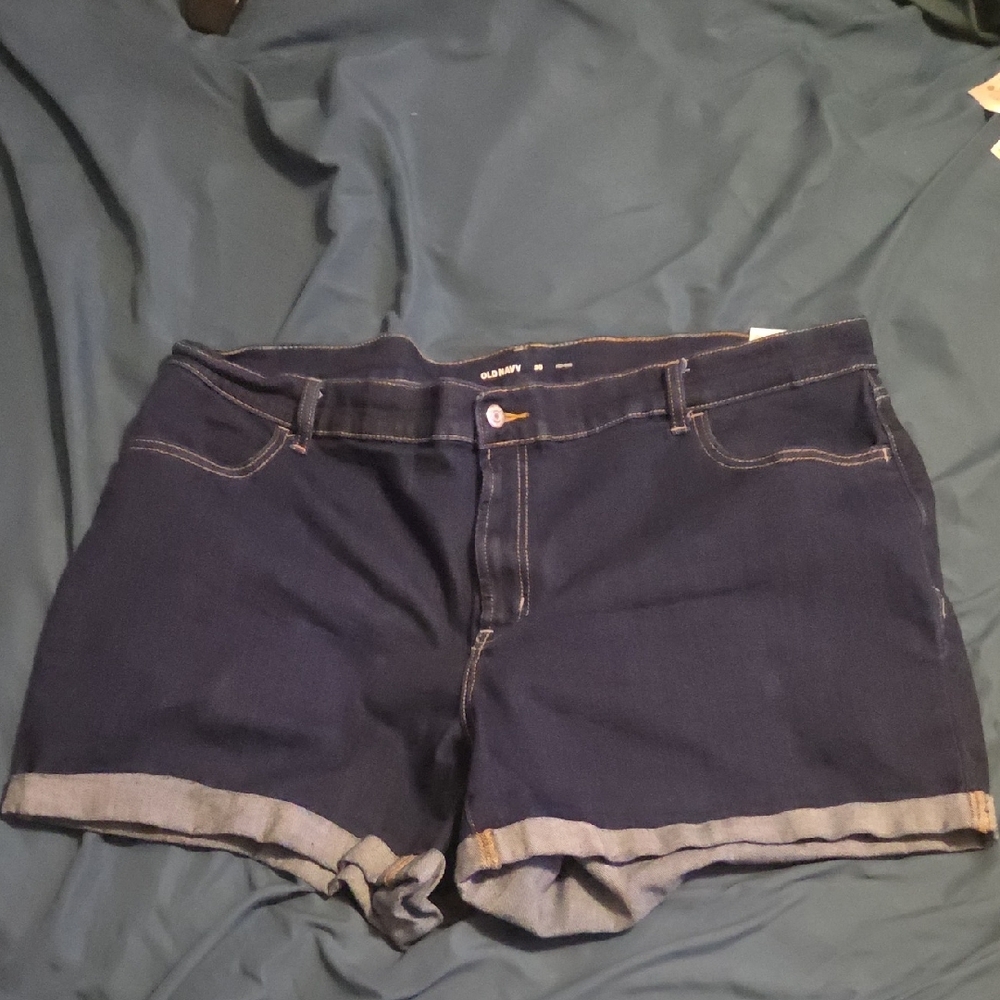 Old Navy Blue Jean Shorts with Cuffed Hems